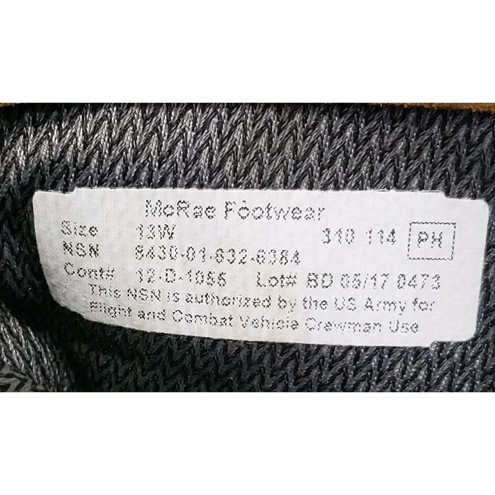 McRae Combat Boots Men 13W 18-D-1034 Tan Like New Tactical Vibram Desert US Army